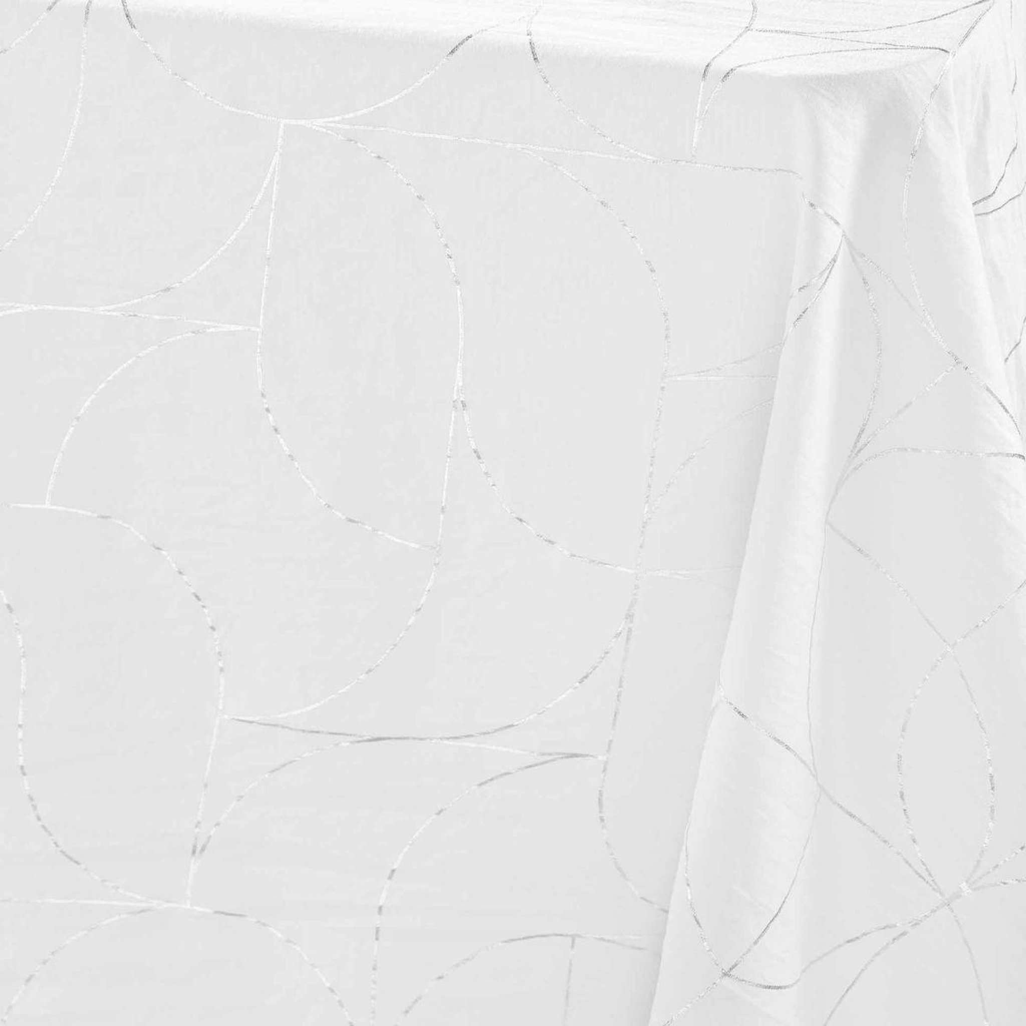 Voir la diapositive 2 : Douceur d'Intérieur Nappe antitache  louxor  140x240cm blanc & argent