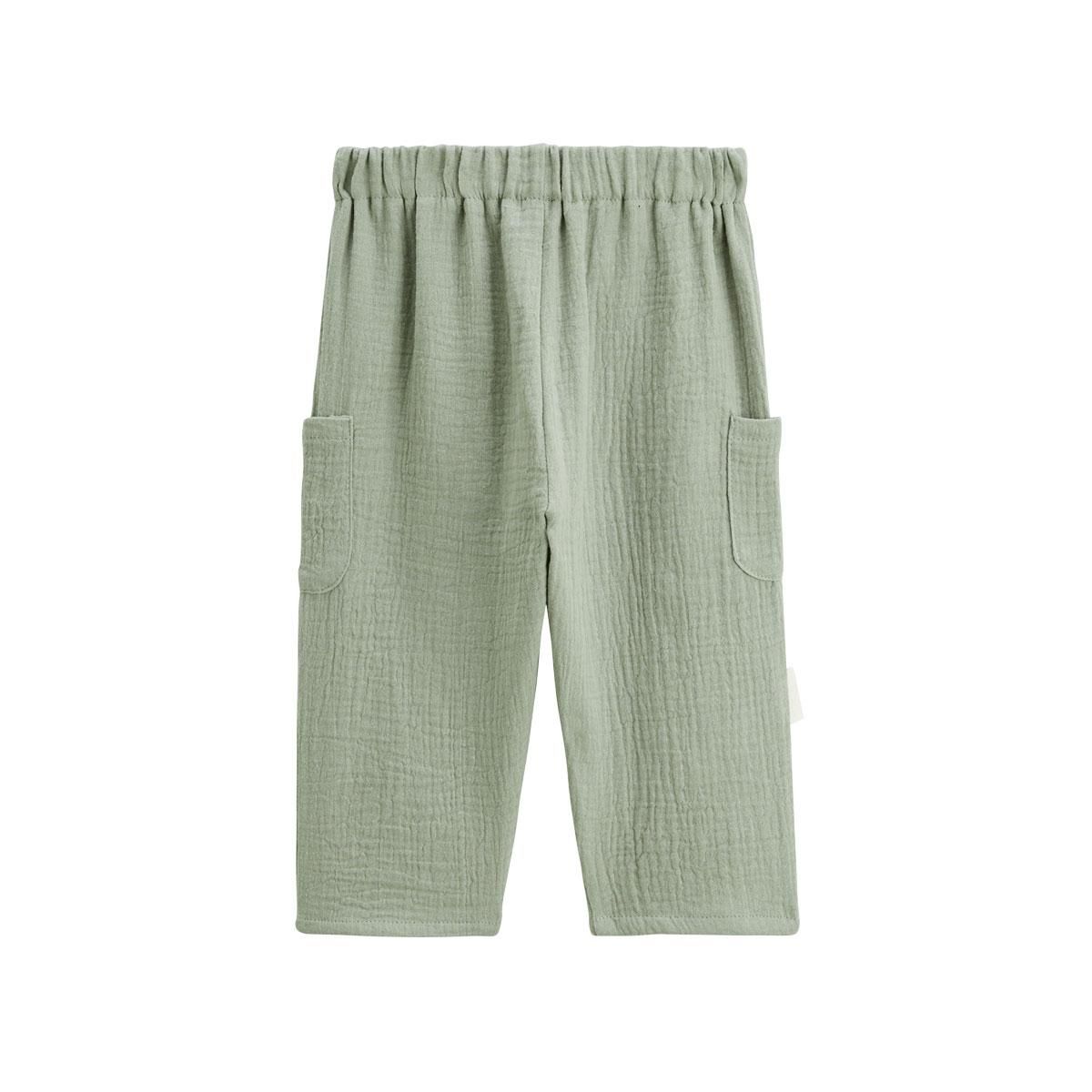 Petit Béguin Pantalon enfant en gaze de coton Gao