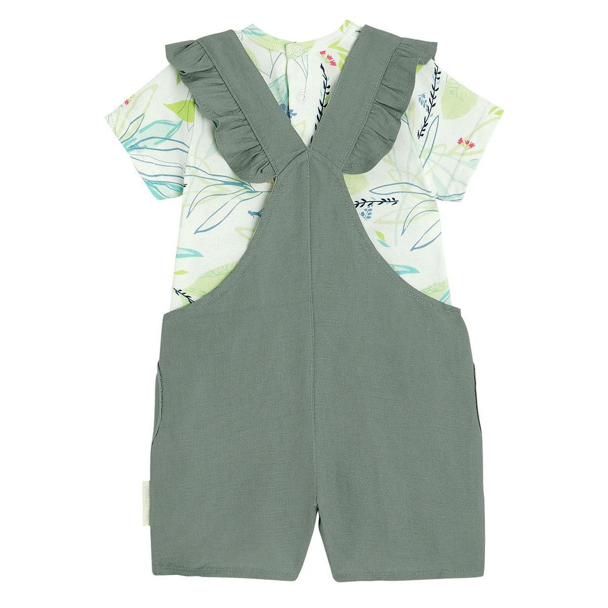 Petit Béguin Ensemble salopette bébé et t-shirt Flow