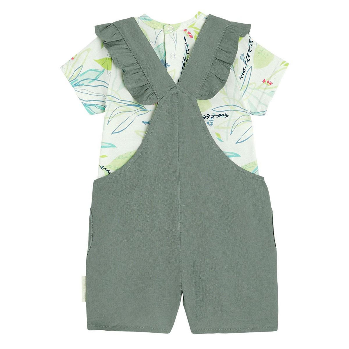 Petit Béguin Ensemble salopette bébé et t-shirt Flow