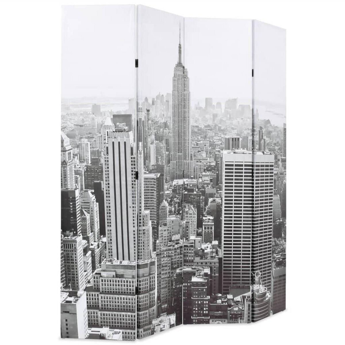 VIDAXL Cloison de separation pliable 160x170 cm New York Noir et blanc