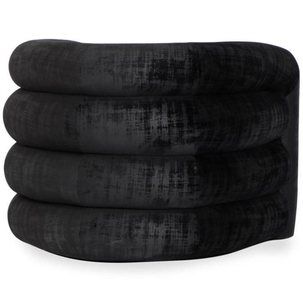 Paris Prix Fauteuil Design Bouclette  Elisa  95cm Noir