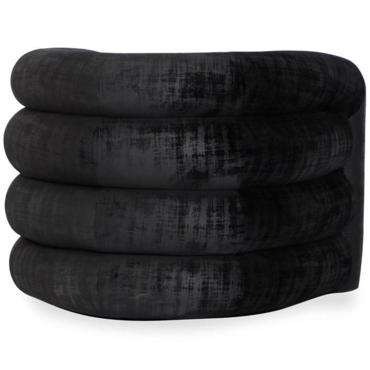 Paris Prix Fauteuil Design Bouclette  Elisa  95cm Noir