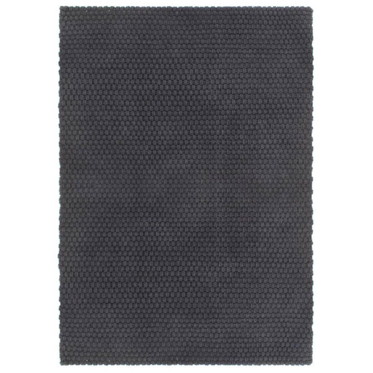VIDAXL Tapis rectangulaire Anthracite 80x160 cm Coton