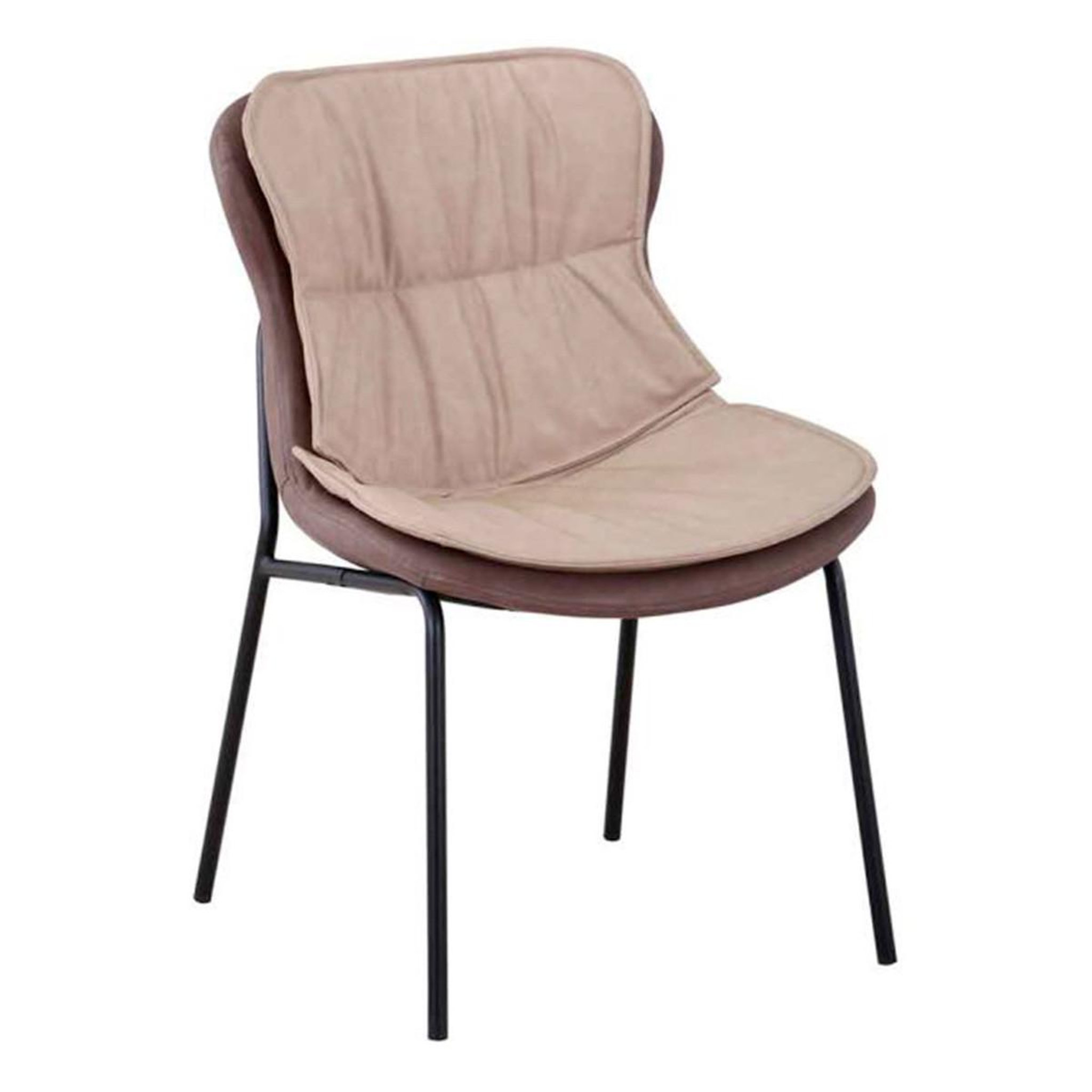 Paris Prix Chaise design  brady  84cm beige & marron