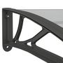 Voir la diapositive 5 : VIDAXL Auvent de porte Noir 350x100 cm Polycarbonate