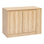 Voir la diapositive 1 : FIVE Ilot central 2 portes et 6 niches effet bois naturel ABANA - Beige