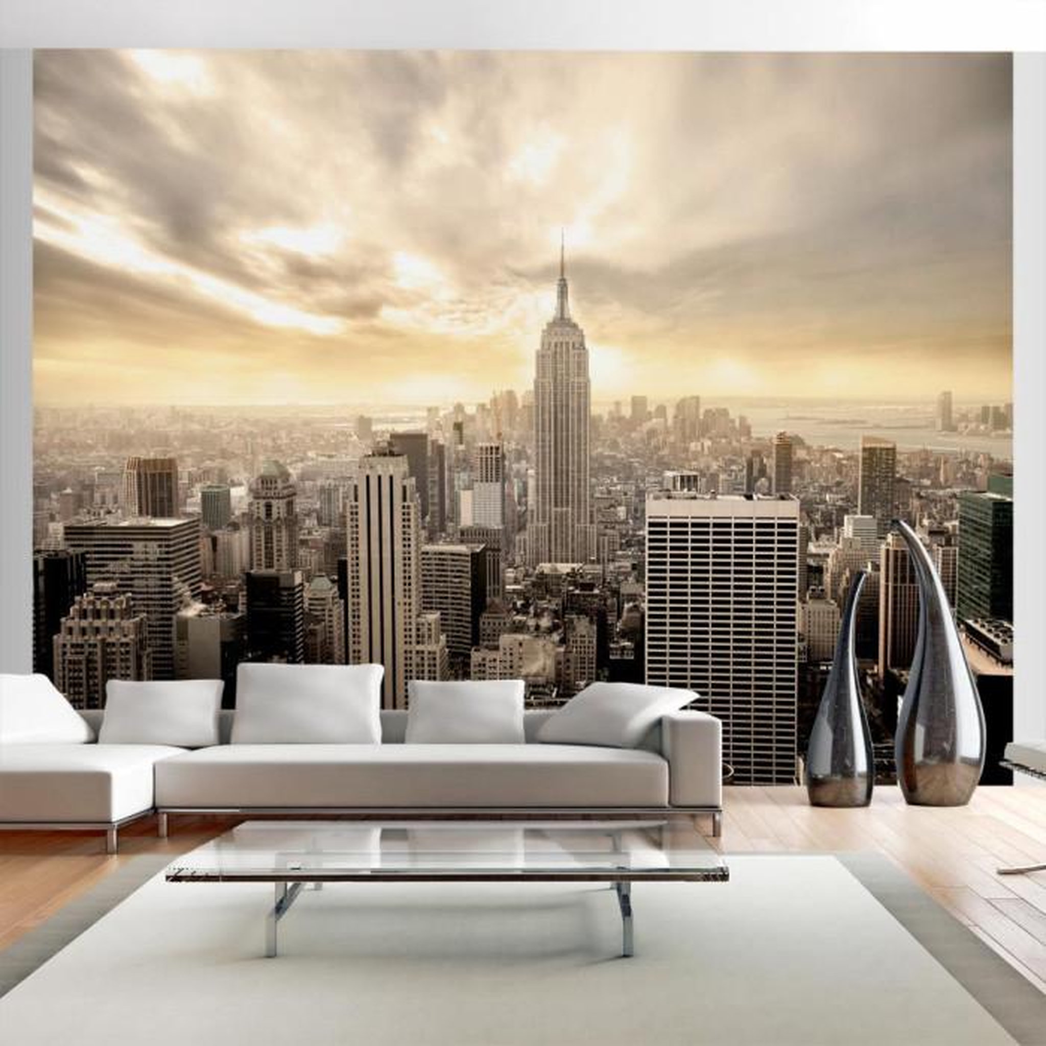 Paris Prix Papier Peint  New York Manhattan à l'Aube. Coloris disponibles : Multicolore