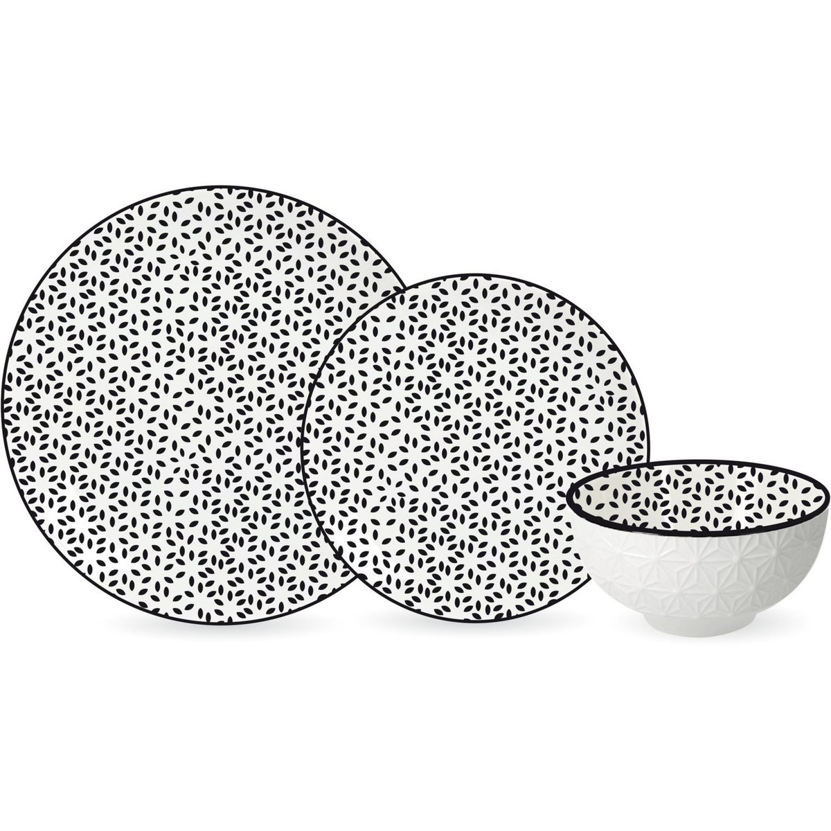 Service d'assiettes 18 pièces porcelaine NUIJIMA