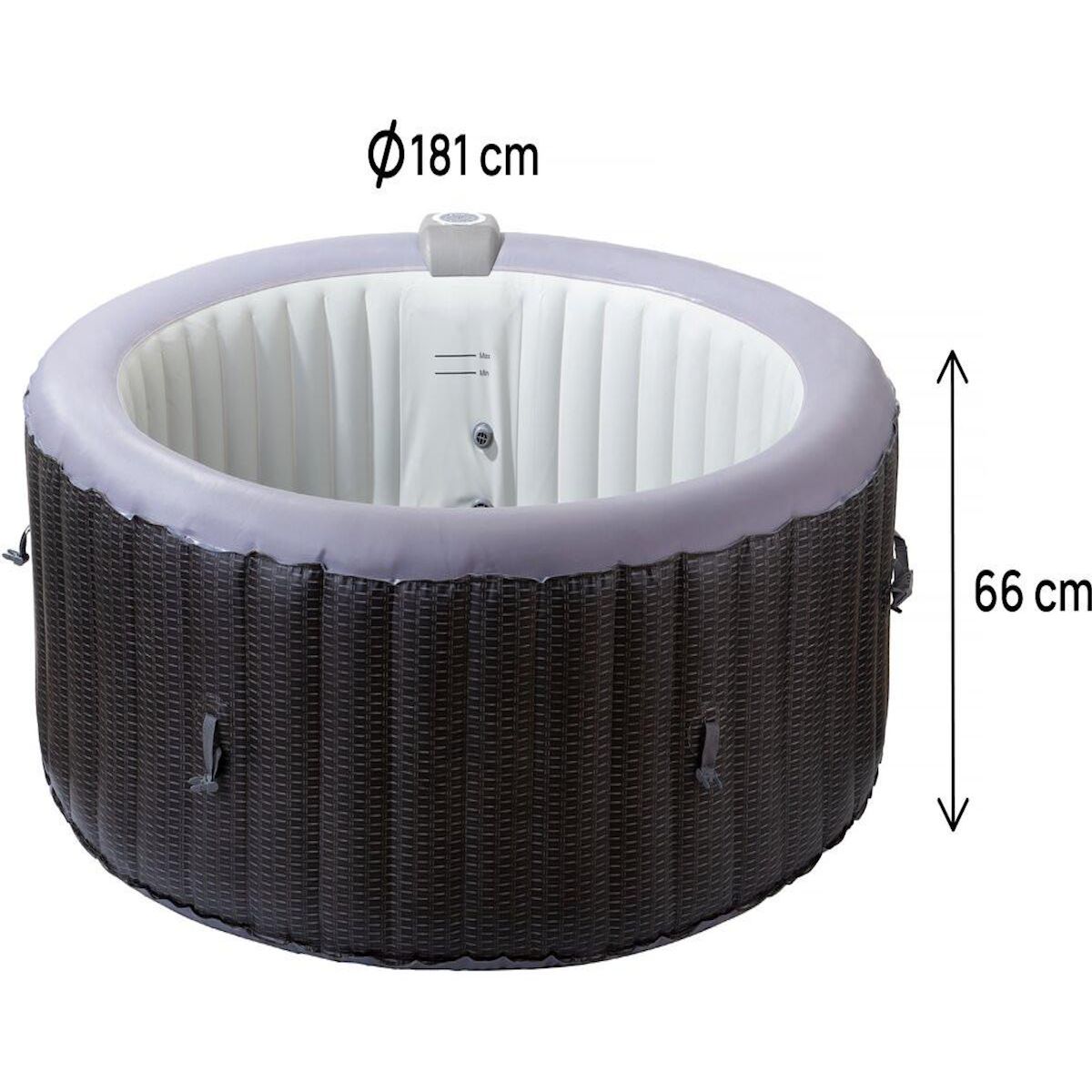 Habitat et Jardin Spa gonflable en PVC   Malaga  - 4 places - Gris