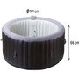 Voir la diapositive 4 : Habitat et Jardin Spa gonflable en PVC   Malaga  - 4 places - Gris