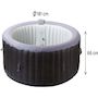 Voir la diapositive 4 : Habitat et Jardin Spa gonflable en PVC   Malaga  - 4 places - Gris