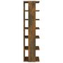 Voir la diapositive 4 : VIDAXL Etagere a chaussures Chene fume 27,5x27x102cm Bois d'ingenierie
