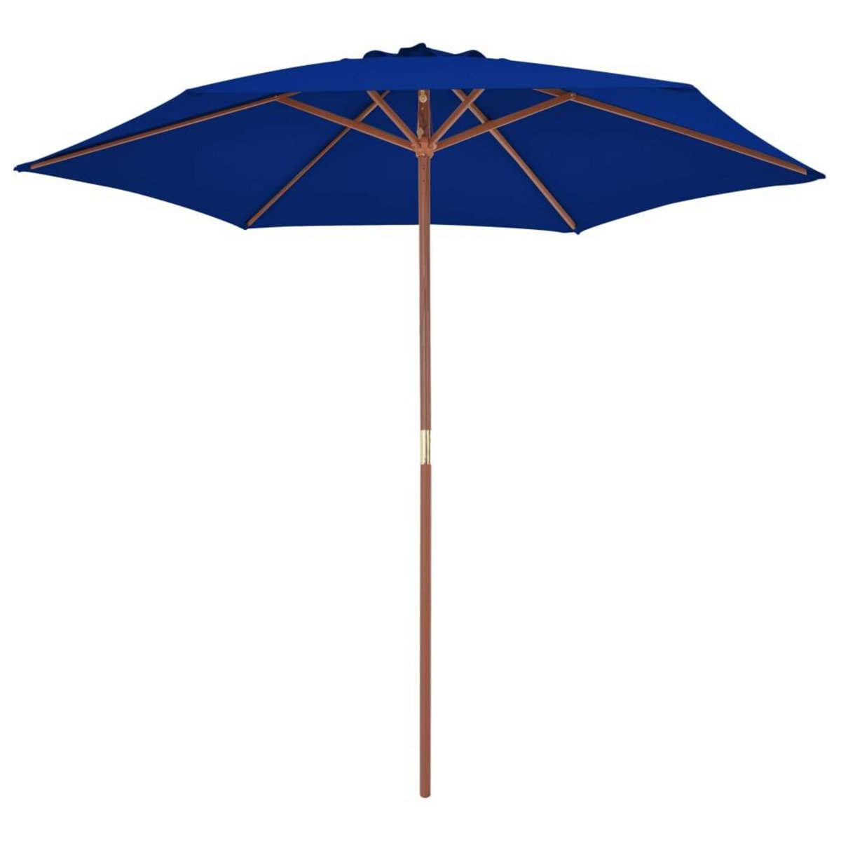 VIDAXL Parasol de jardin avec mat en bois bleu 270 cm