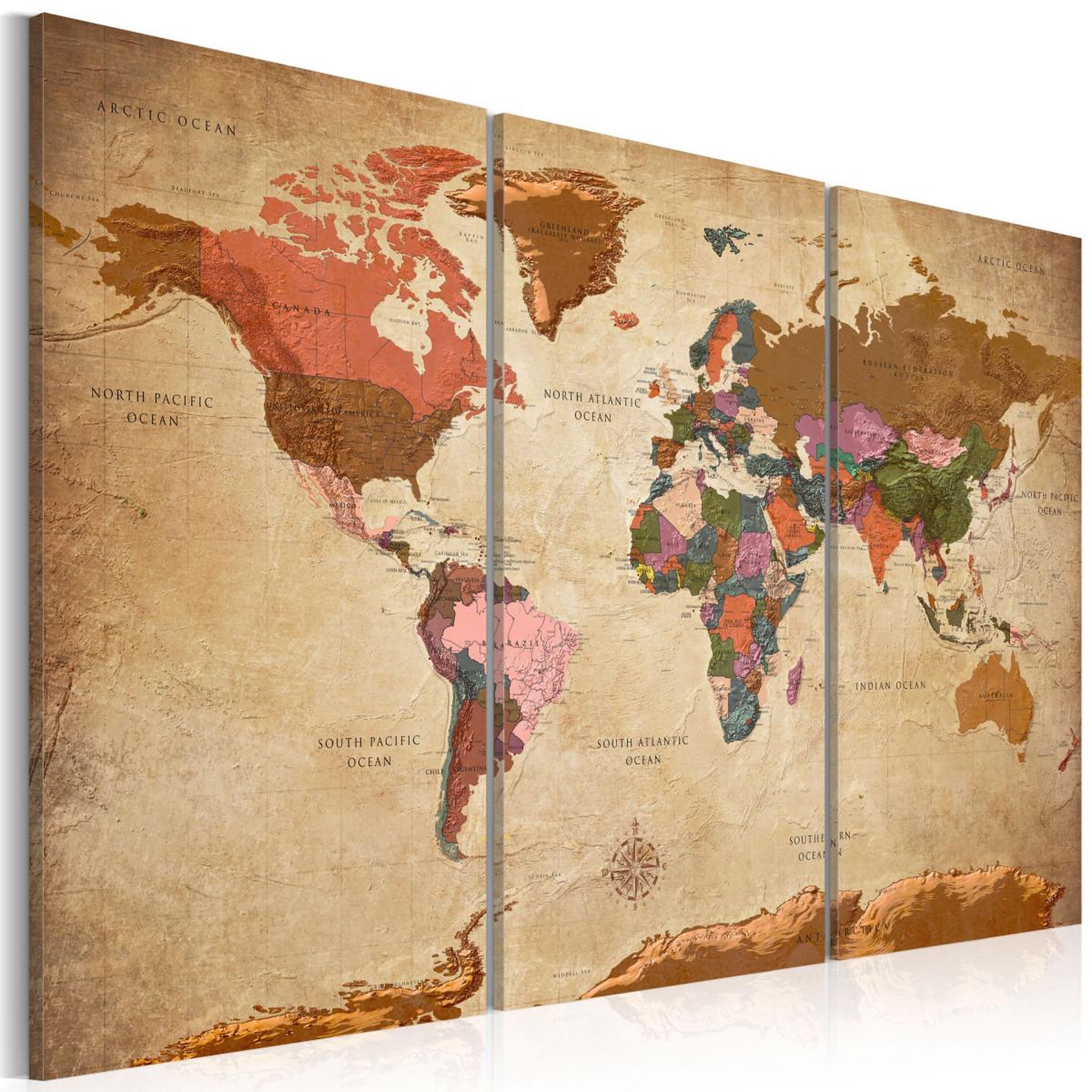 Voir la diapositive 1 : Paris Prix Tableau Imprimé  Maps : Brown Elegance