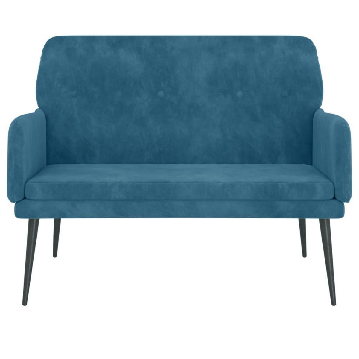 VIDAXL Banc Bleu 108x79x79 cm Velours