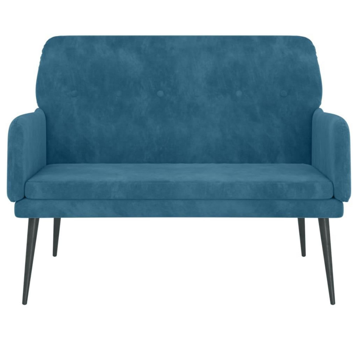 VIDAXL Banc Bleu 108x79x79 cm Velours