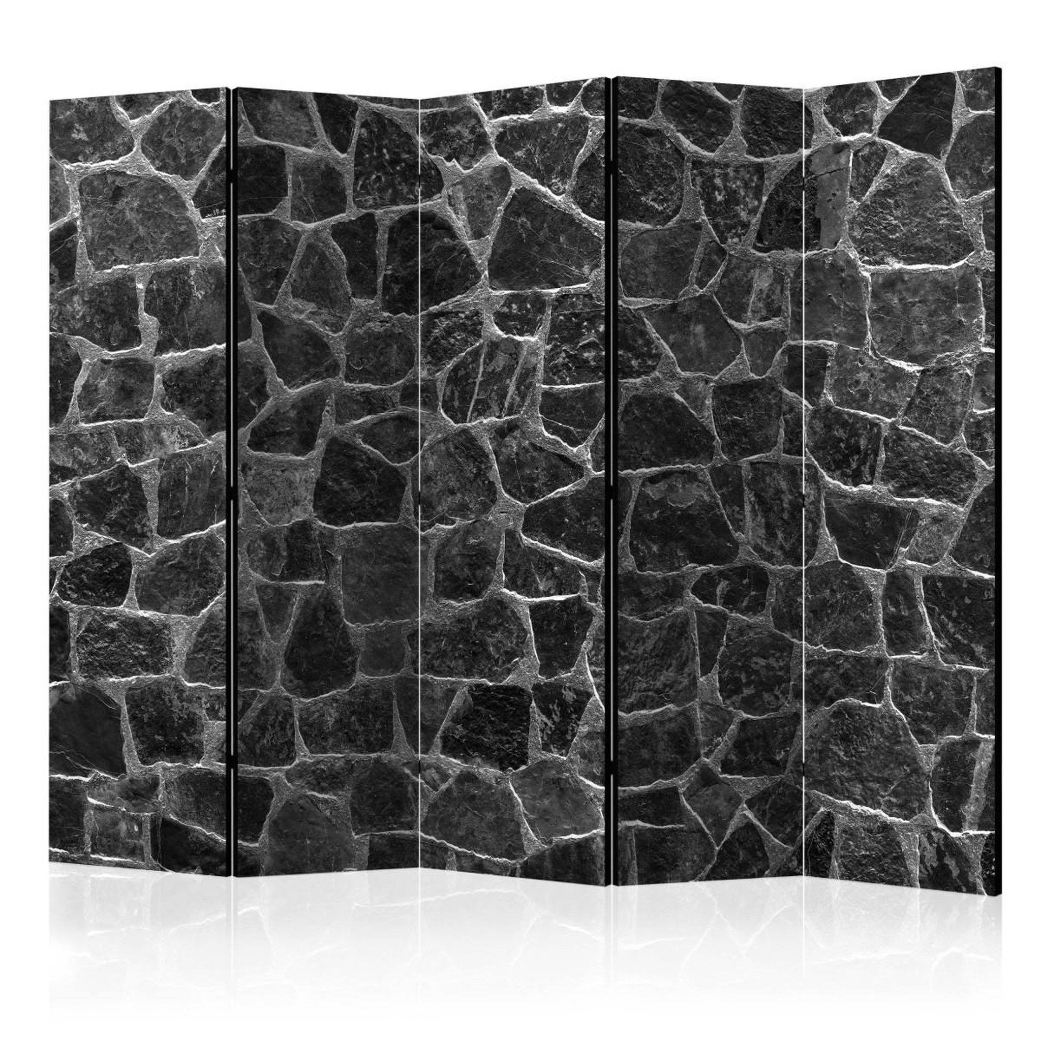 Paris Prix Paravent 5 volets  black stones  172x225cm