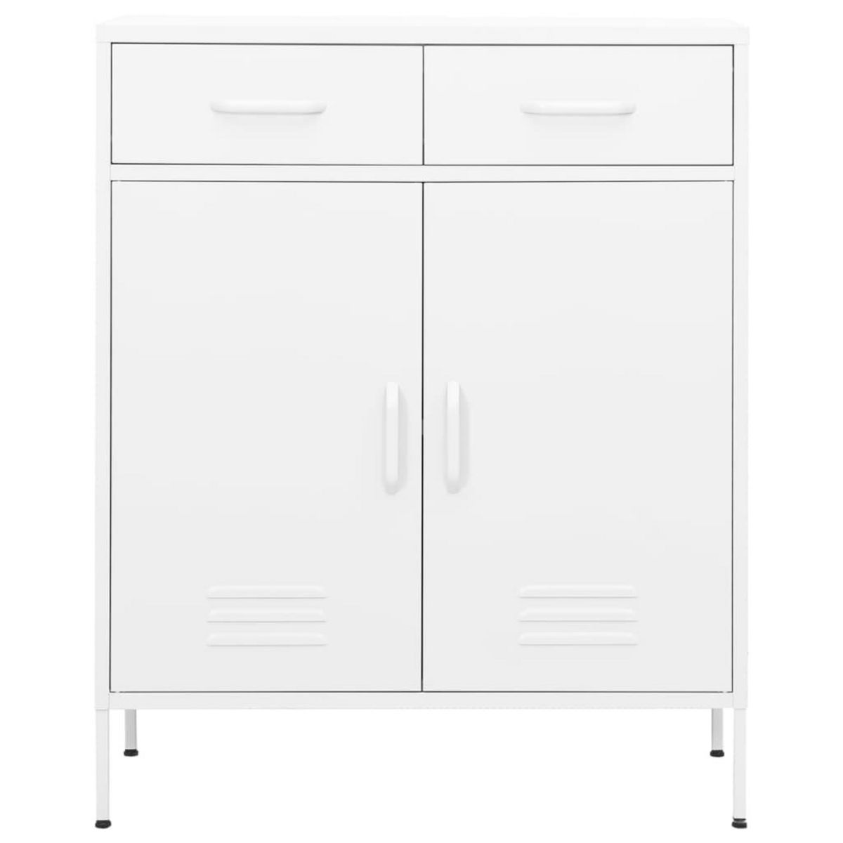 VIDAXL Armoire de rangement Blanc 80x35x101,5 cm Acier