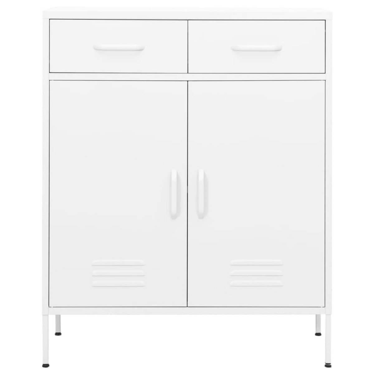 VIDAXL Armoire de rangement Blanc 80x35x101,5 cm Acier