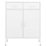 Voir la diapositive 2 : VIDAXL Armoire de rangement Blanc 80x35x101,5 cm Acier