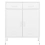 Voir la diapositive 2 : VIDAXL Armoire de rangement Blanc 80x35x101,5 cm Acier