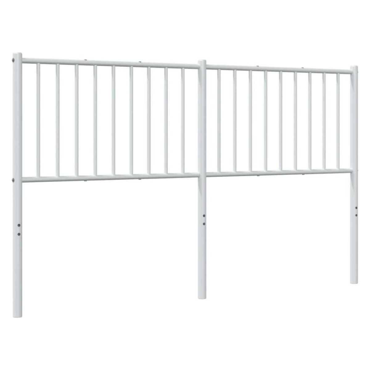 VIDAXL Tete de lit metal blanc 160 cm