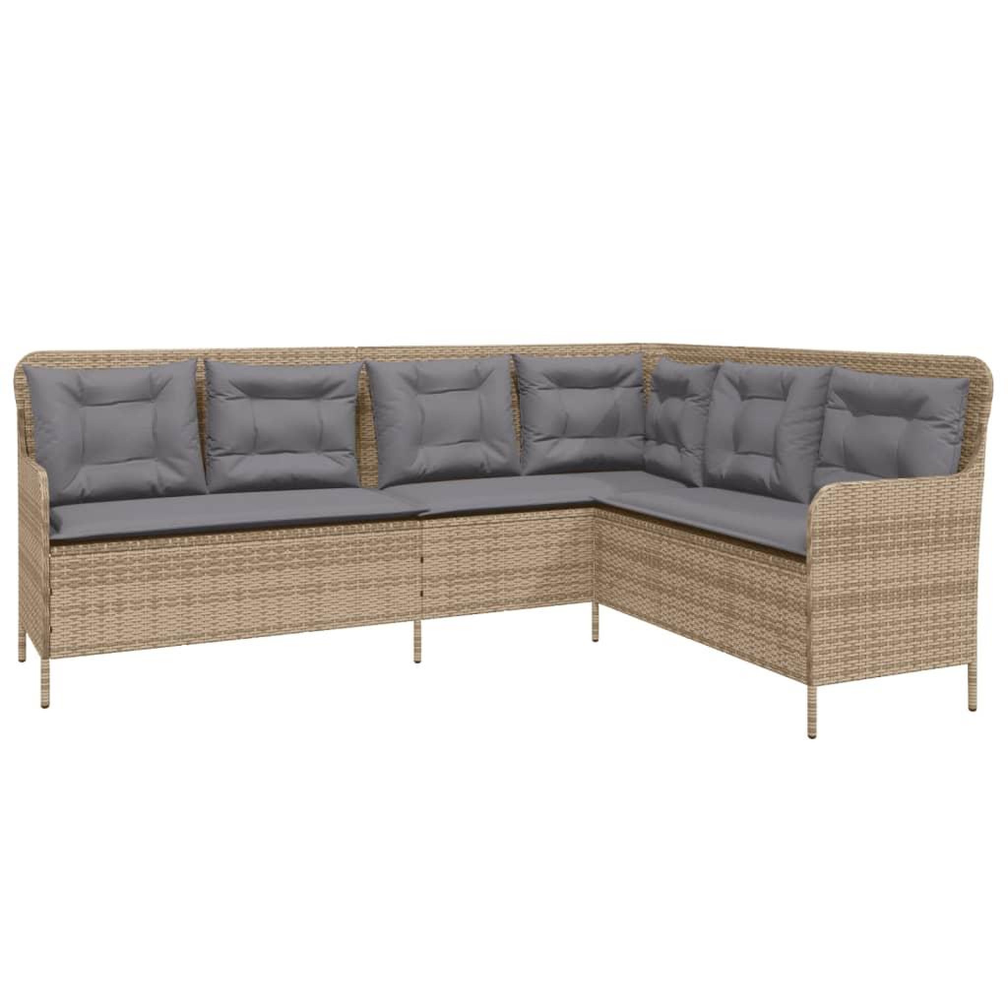 Voir la diapositive 3 : VIDAXL Salon de jardin avec coussins 2 pcs beige resine tressee