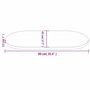 Voir la diapositive 6 : VIDAXL Dessus de table 90x45x2,5 cm bois de pin massif ovale