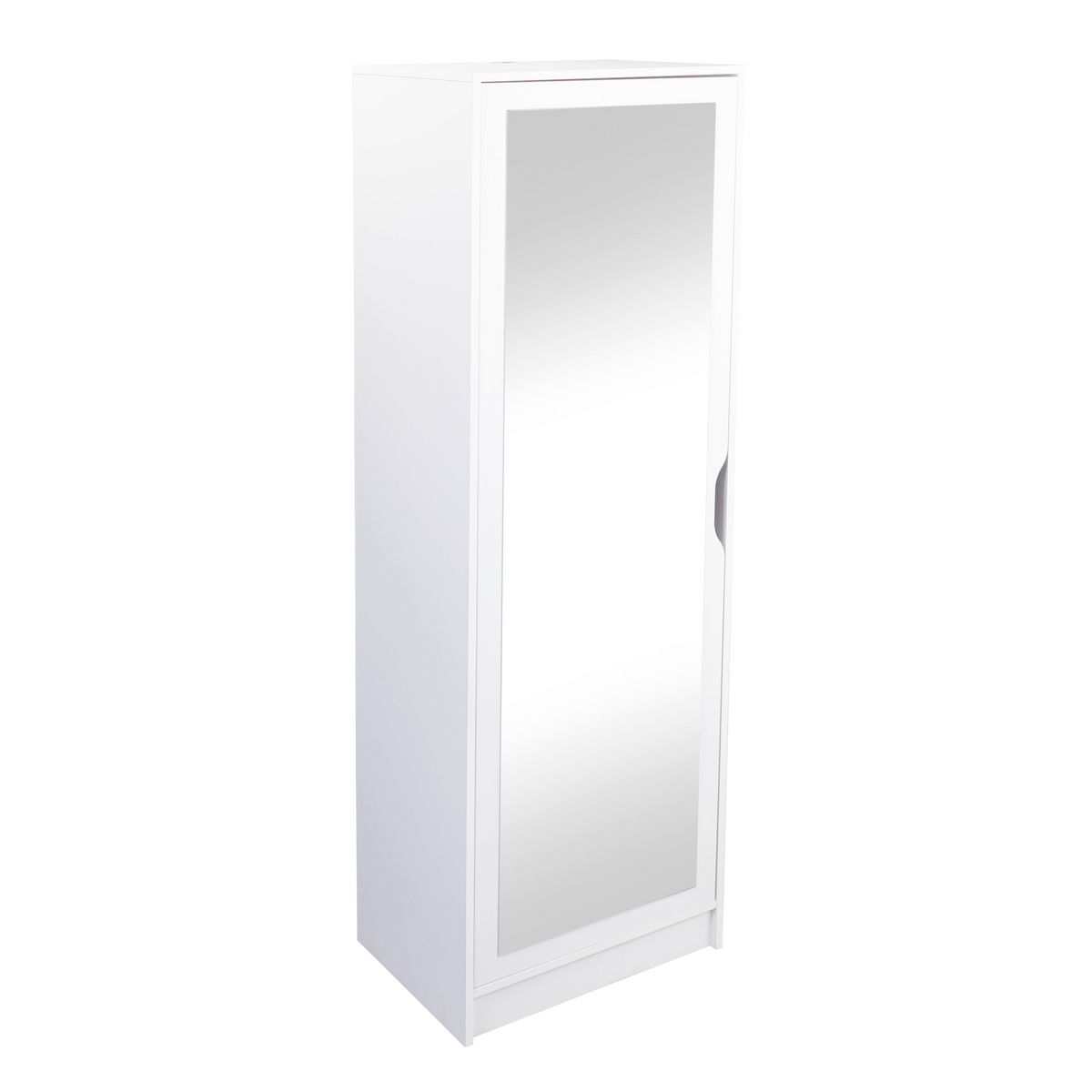 Paris Prix Meuble à Chaussures avec Miroir  Lilo  189cm Blanc