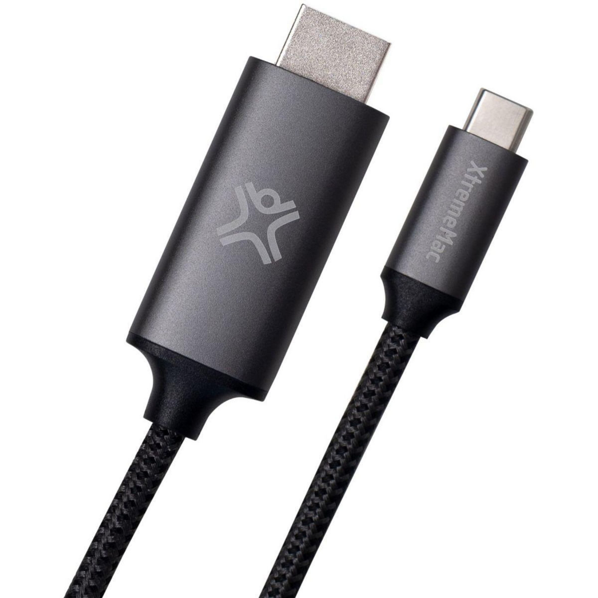 XTREMEMAC Adaptateur HDMI type C - HDMI male 2m nylon tressé gris