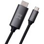 Voir la diapositive 4 : XTREMEMAC Adaptateur HDMI type C - HDMI male 2m nylon tressé gris