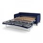 Voir la diapositive 6 : MARKET24 HEXAGONE Canapé convertible couchage express - 3 places - Velours bleu nuit - L 182 x P 85 x H 97 cm - CLYDE