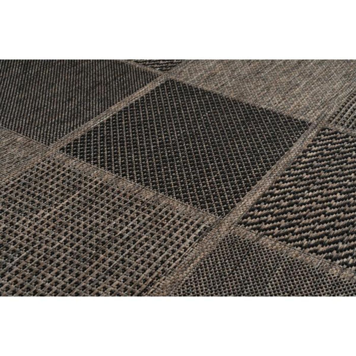 Paris Prix Tapis Géométrique à Poils Plats  Splash  Gris