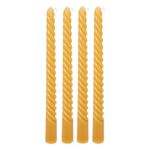 ATMOSPHERA Lot de 4 Bougies Bâton  Hugo  25cm Jaune