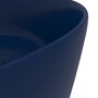 Voir la diapositive 5 : VIDAXL Lavabo rond de luxe Bleu fonce mat 40x15 cm Ceramique