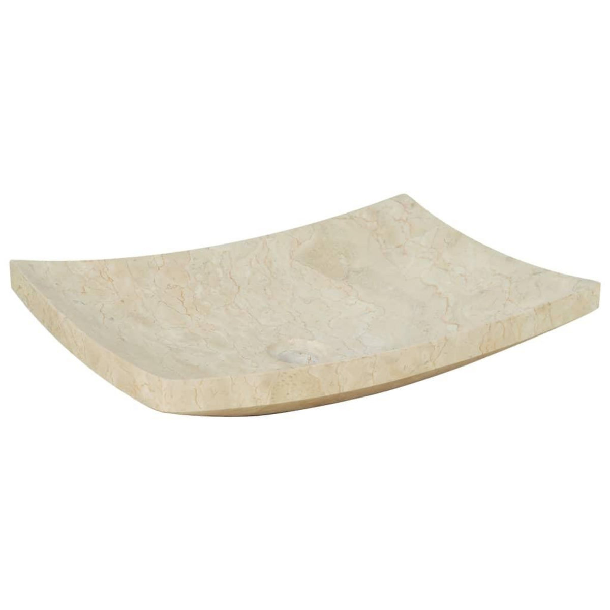 VIDAXL Evier 50 x 35 x 12 cm Marbre Creme