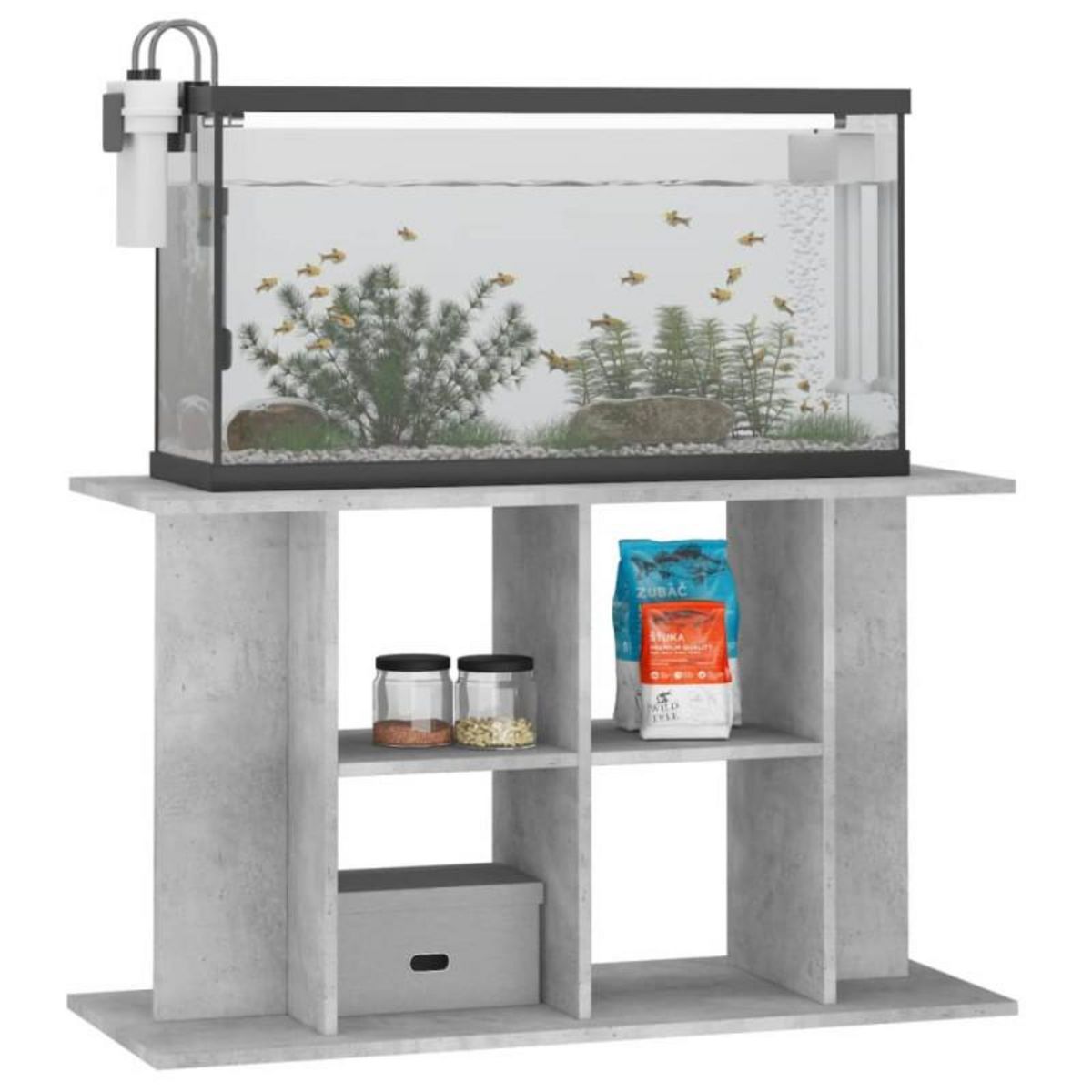 VIDAXL Support pour aquarium gris béton 100x40x60 cm bois d ingénierie