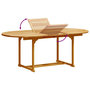 Voir la diapositive 5 : VIDAXL Ensemble a Manger de jardin 7pcs bois d'acacia solide textilene