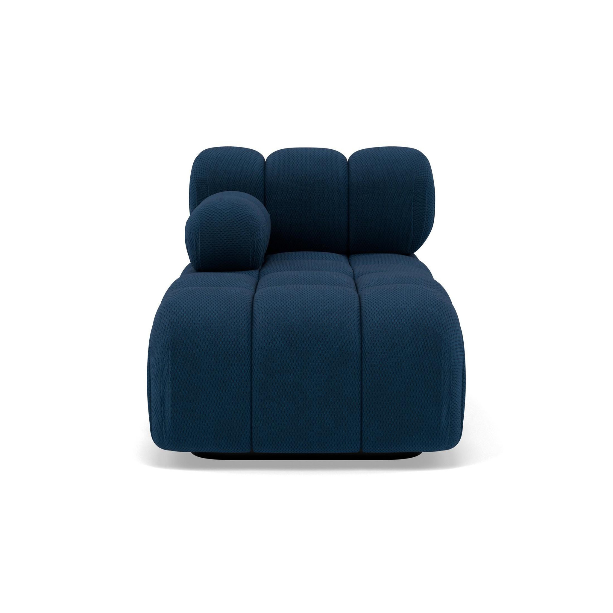 Voir la diapositive 1 : LISA DESIGN Ruby - module d'assise méridienne gauche en velours texturé