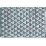 GUY LEVASSEUR Tapis de bain déco en polycoton. Coloris disponibles : Bleu