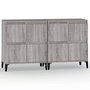 Voir la diapositive 2 : VIDAXL Buffets 2 pcs sonoma gris 60x35x70 cm bois d'ingenierie