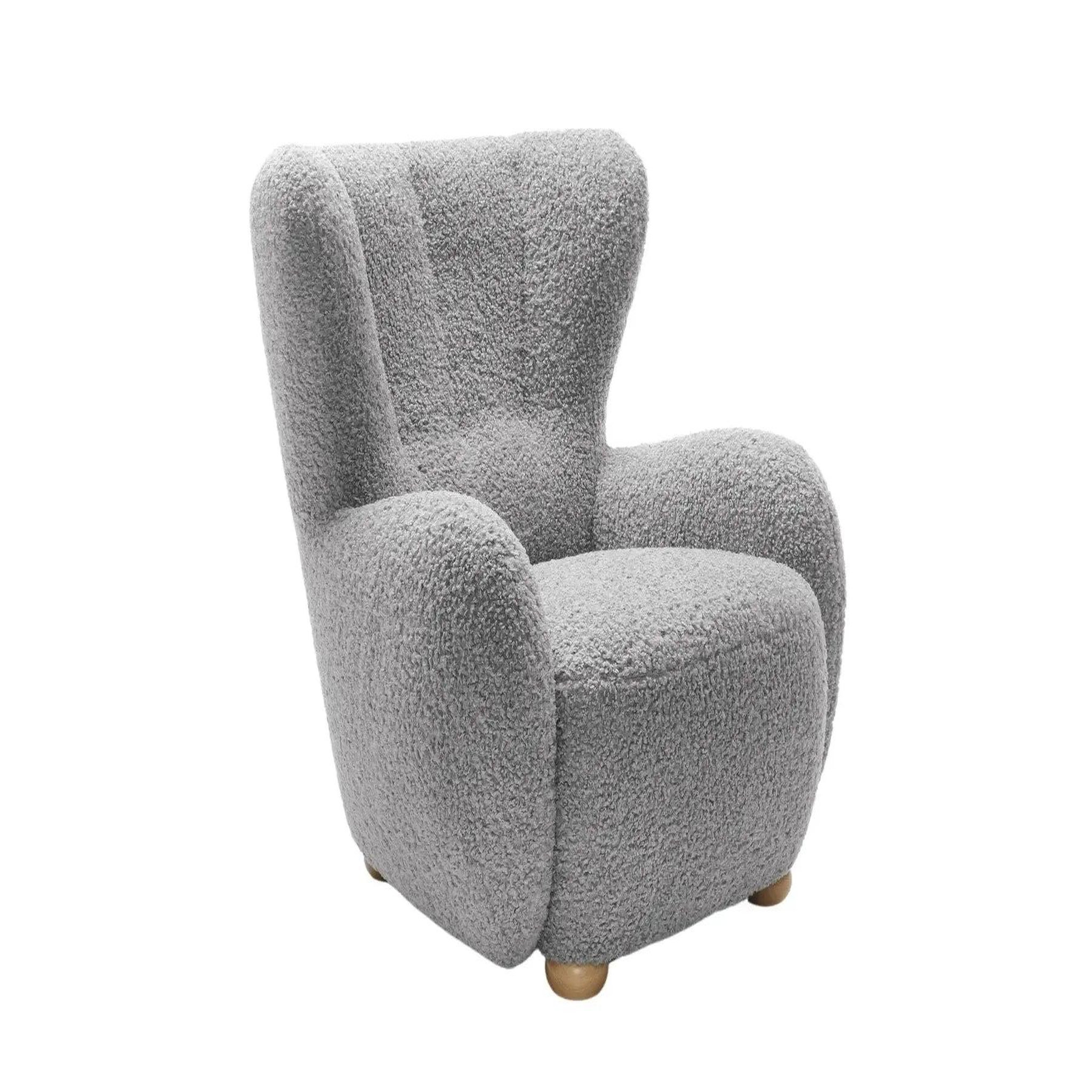 Voir la diapositive 4 : CASANOVA PARIS Lili - fauteuil tissu bouclette