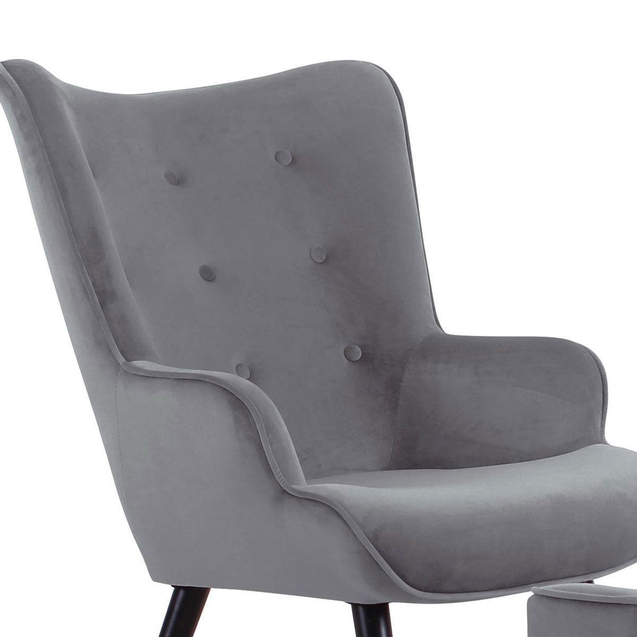 Voir la diapositive 5 : Paris Prix Fauteuil & pouf scandinave  nomi  100cm gris