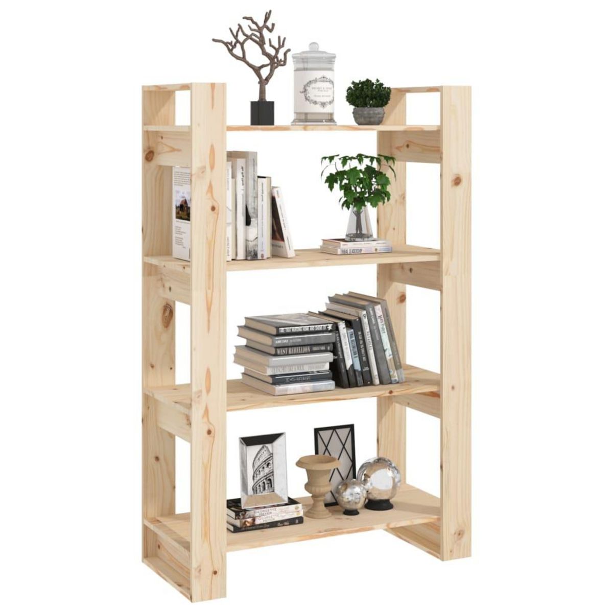 VIDAXL Bibliotheque/Separateur de piece 80x35x125 cm Pin massif