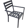 Voir la diapositive 4 : JARDILINE Lot de 2 fauteuils de jardin - Aluminium/Polyester - Anthracite - PALMA