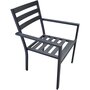 JARDILINE Lot de 2 fauteuils de jardin - Aluminium/Polyester - Anthracite - PALMA