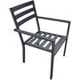 Voir la diapositive 4 : JARDILINE Lot de 2 fauteuils de jardin - Aluminium/Polyester - Anthracite - PALMA