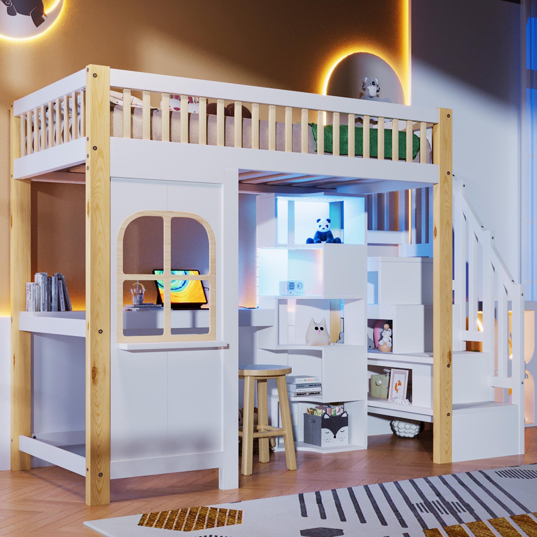 Voir la diapositive 4 : MERAX Lit mezzanine enfant