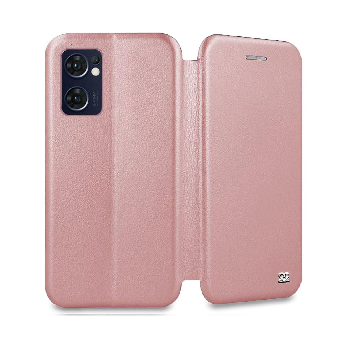 IBROZ Etui Oppo Find X5 Lite Etui Cuir Rose Go